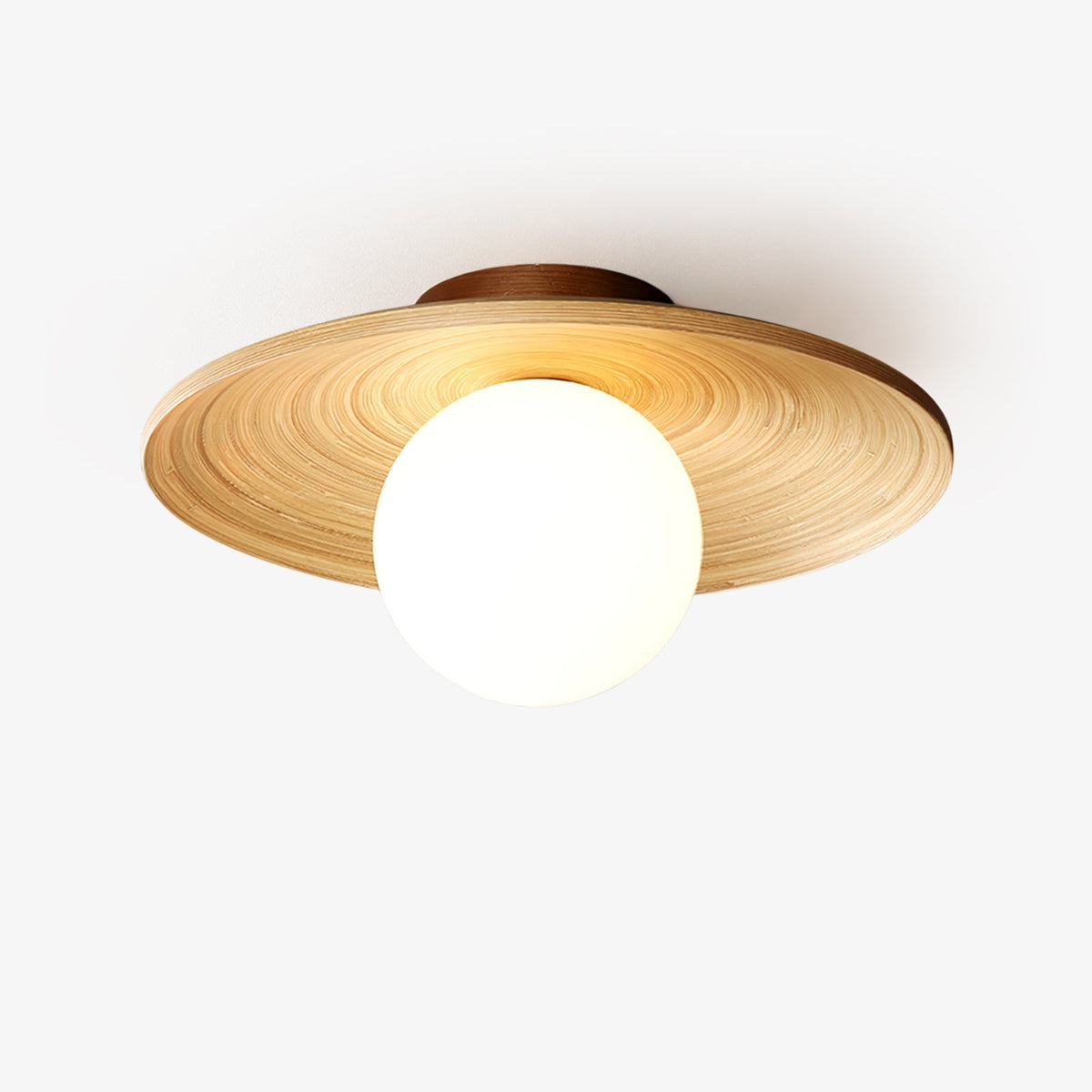 Ivoris plafondlamp Soluna hout Orbital