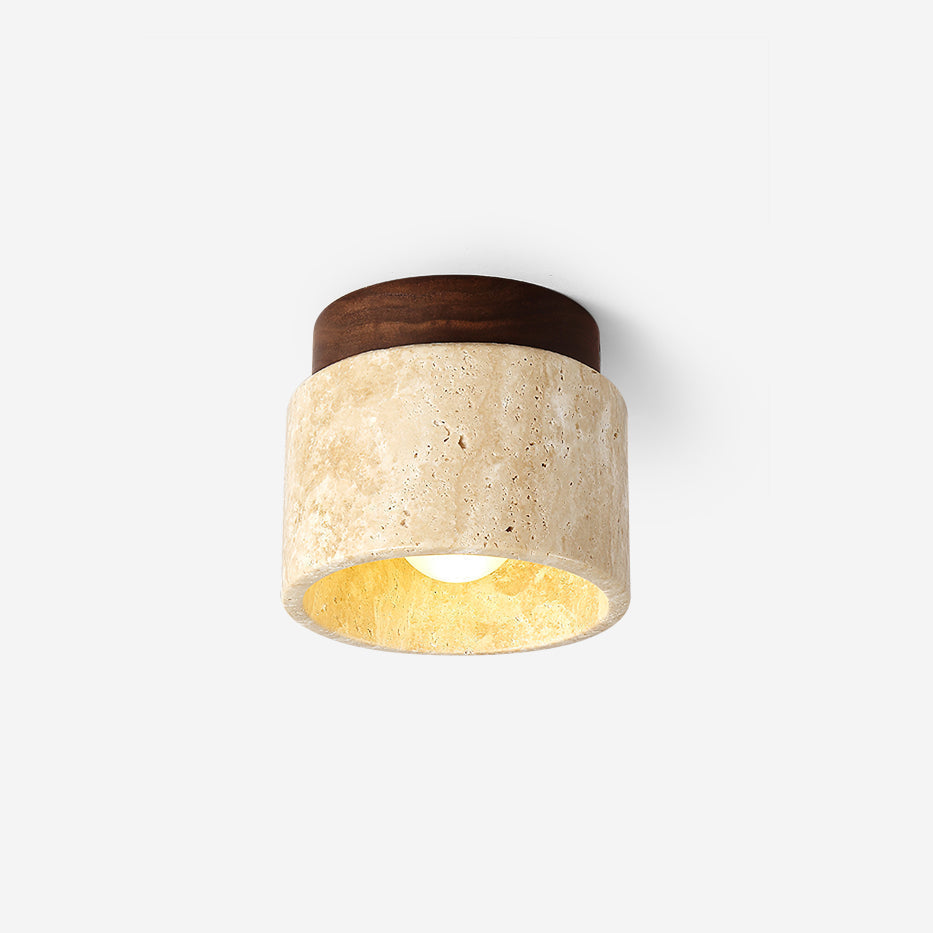 Lysaen Stone travertin plafondlamp