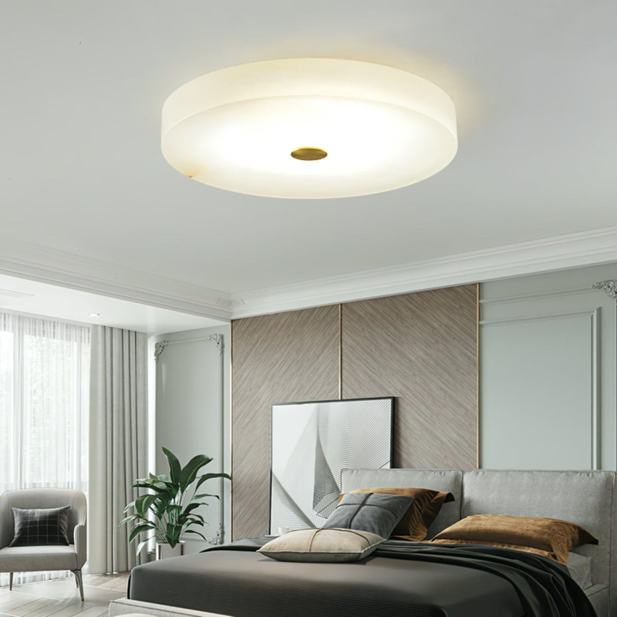 Euno plafondlamp albast