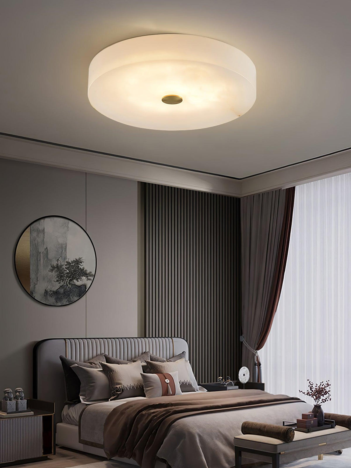 Euno plafondlamp albast