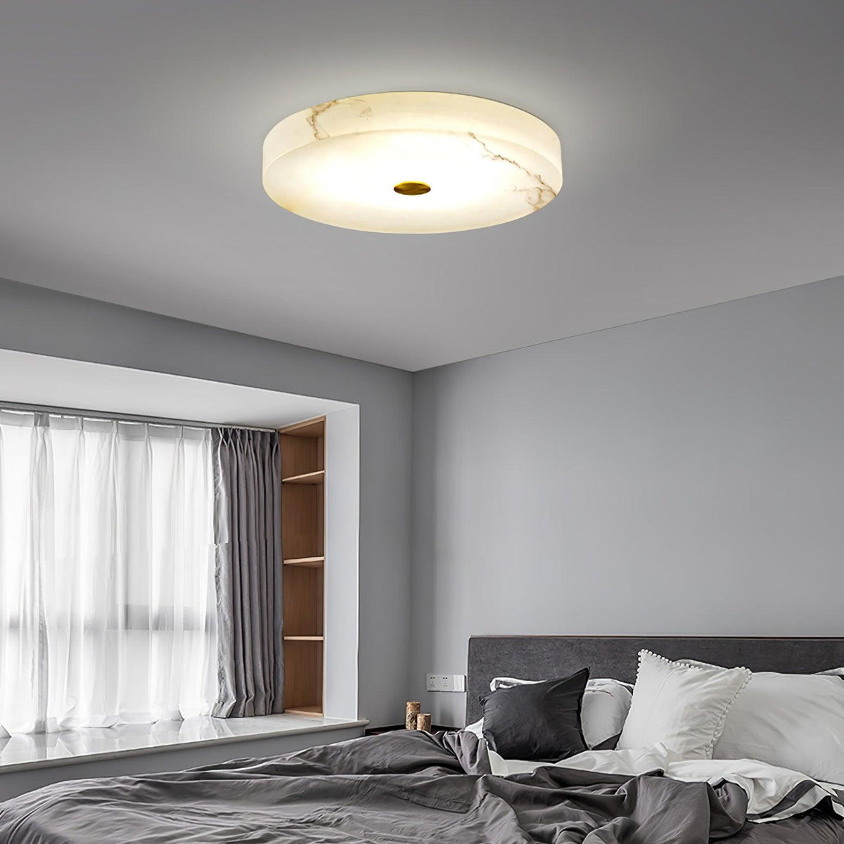 Euno plafondlamp albast