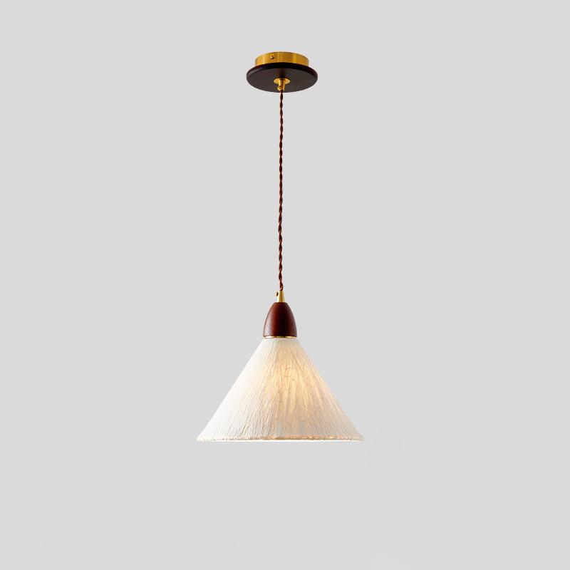 Locan hanglamp van rijstpapier en hout
