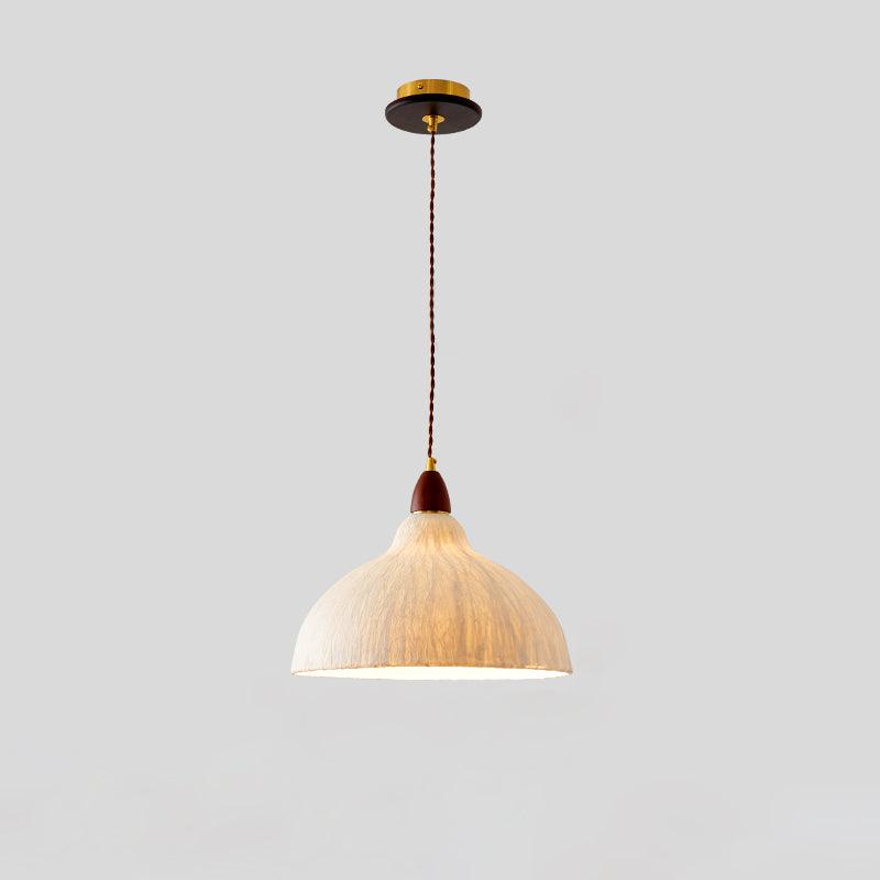 Locan hanglamp van rijstpapier en hout