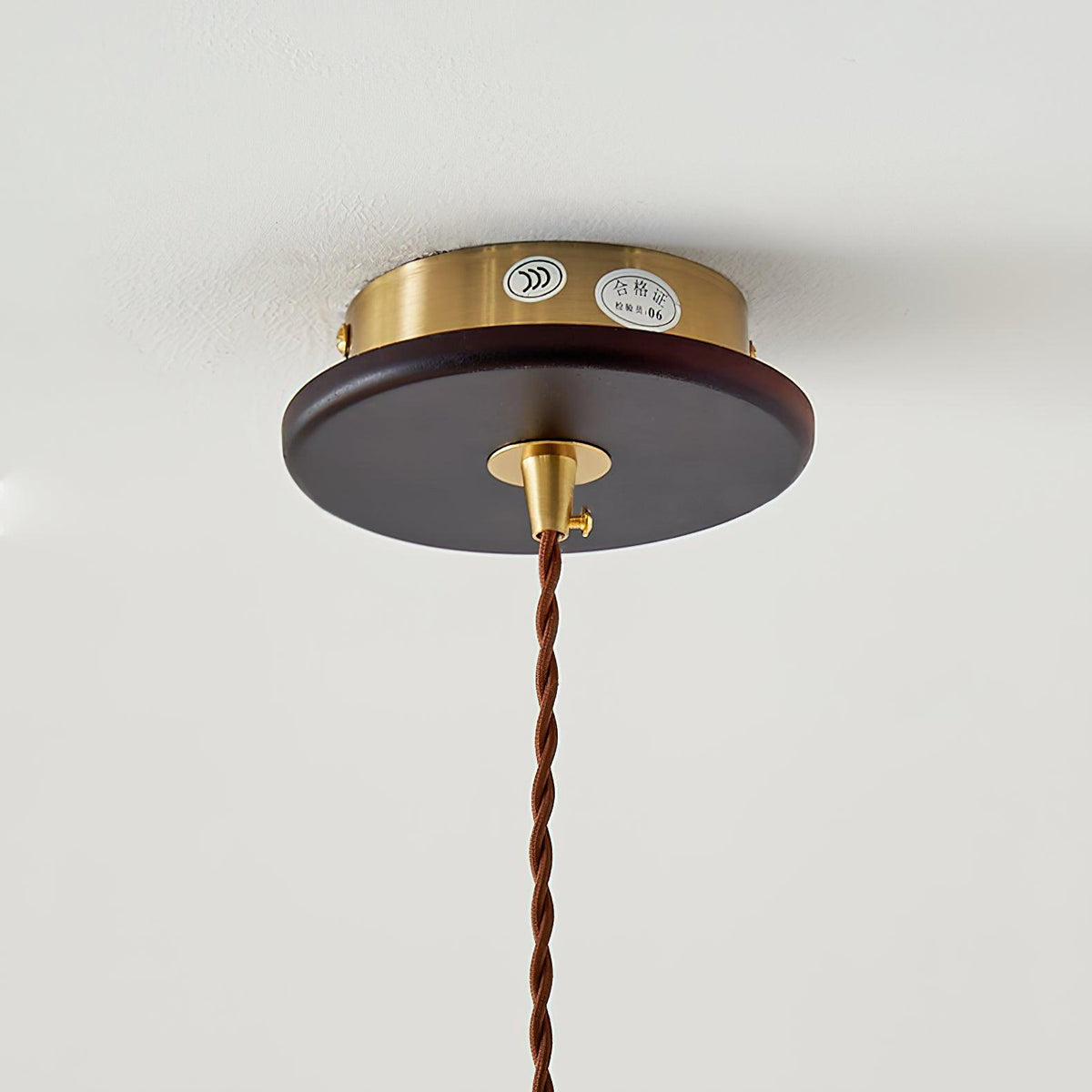 Locan hanglamp van rijstpapier en hout