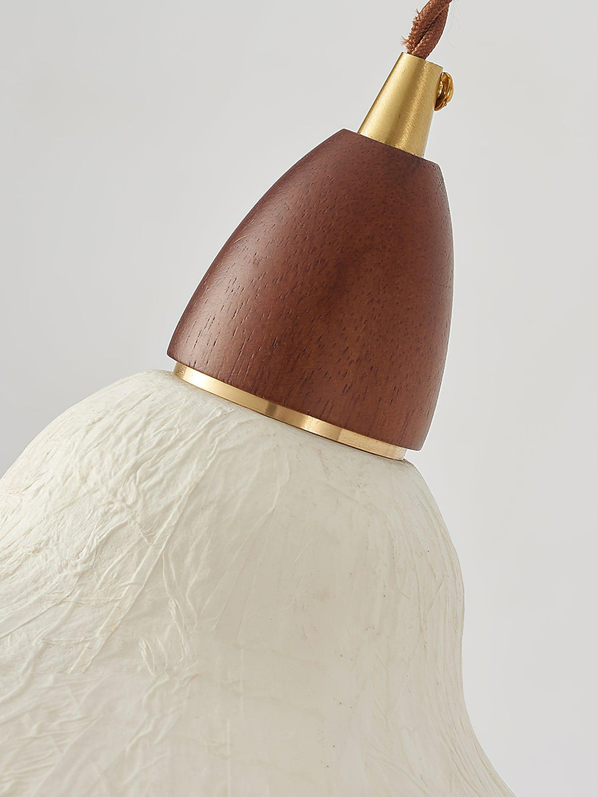 Locan hanglamp van rijstpapier en hout