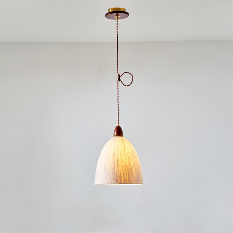 Locan hanglamp van rijstpapier en hout