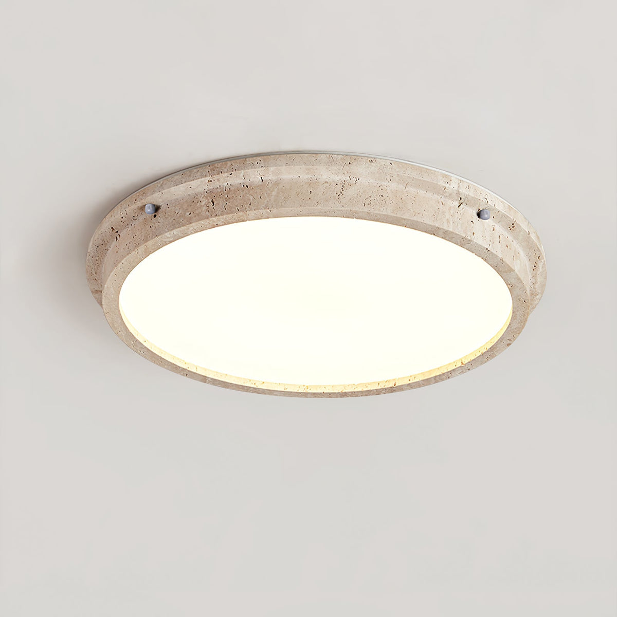 Altheion plafondlamp van geel travertin