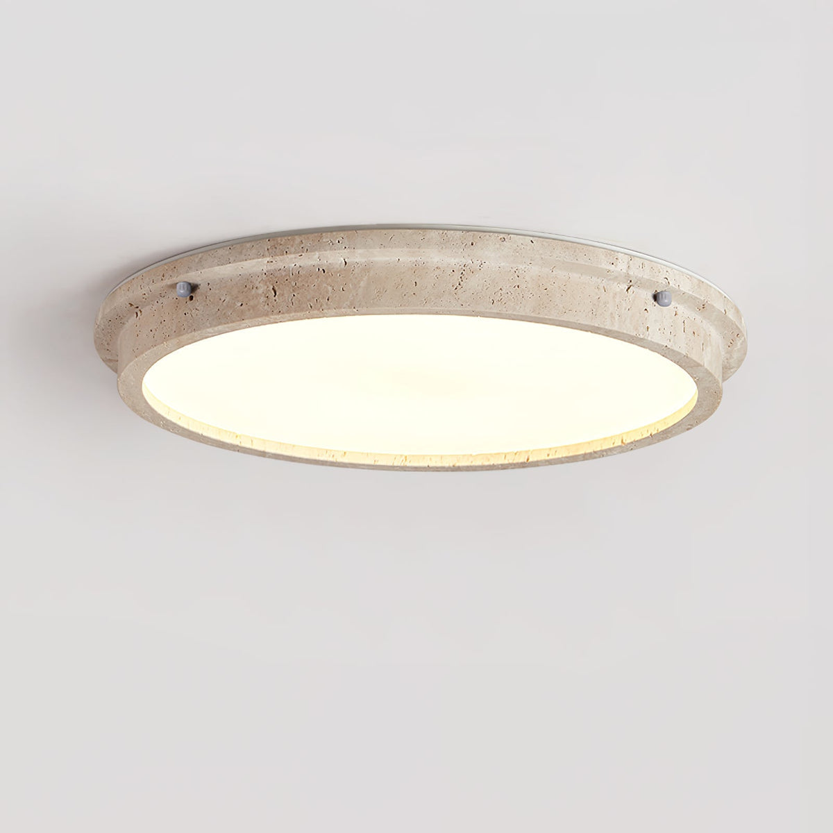 Altheion plafondlamp van geel travertin