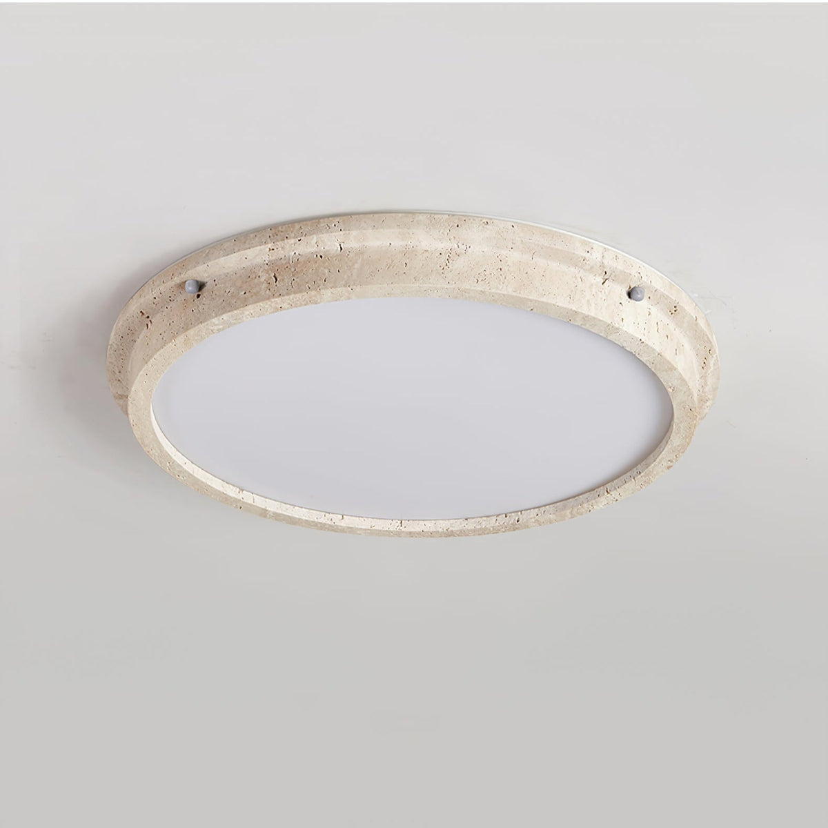 Altheion plafondlamp van geel travertin