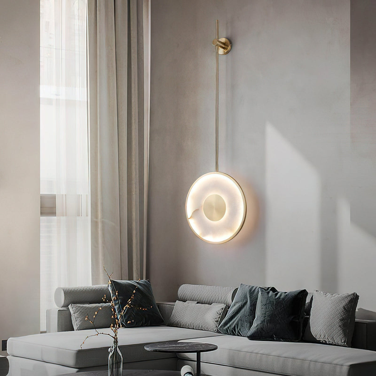 Eiroelle wandlamp in albast