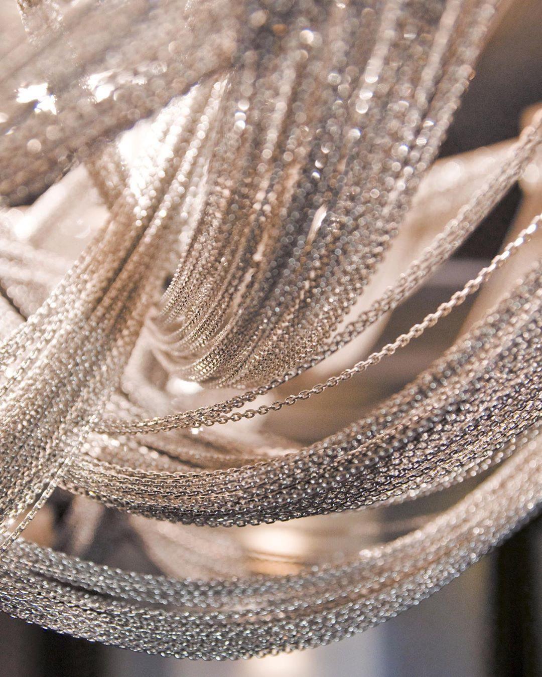 Zylen kroonluchter met aluminium ketting