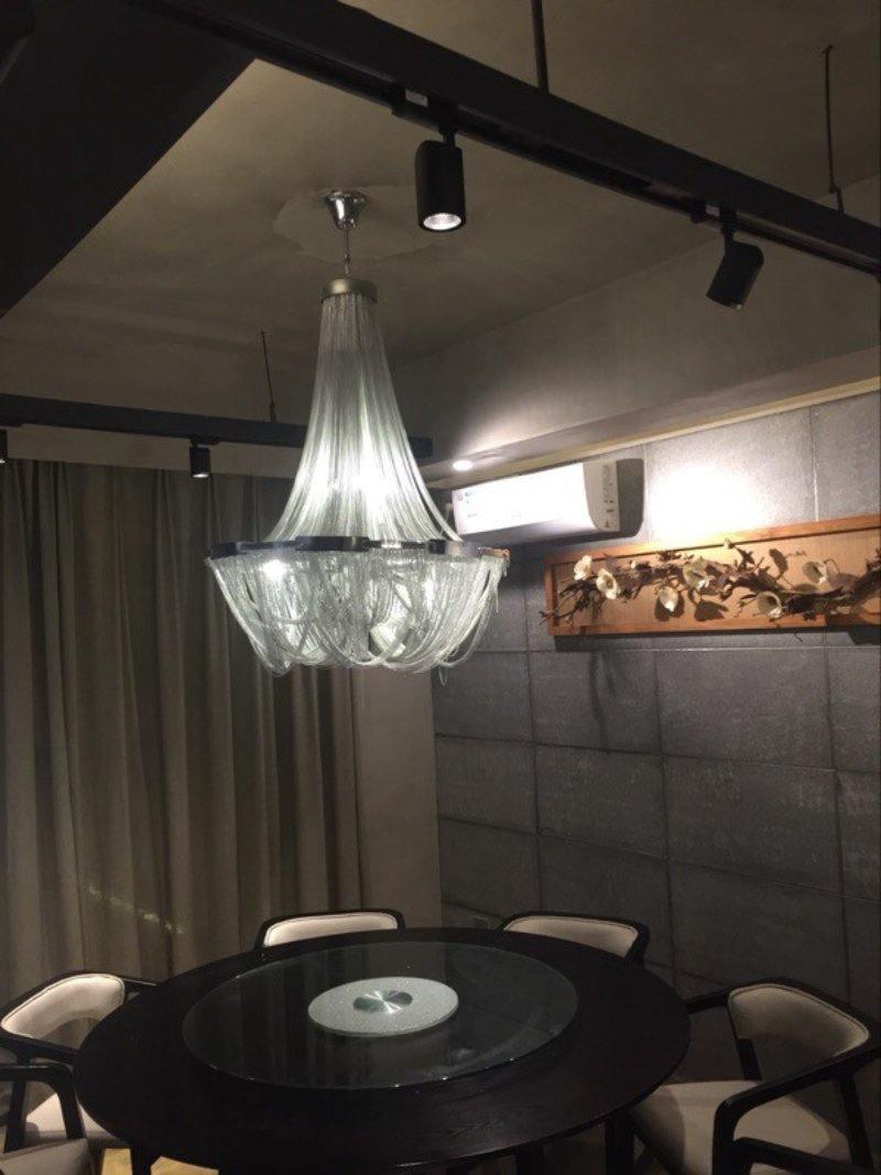 Zylen kroonluchter met aluminium ketting