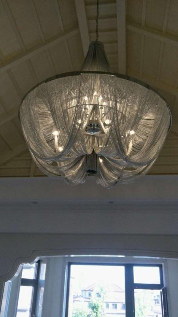 Zylen kroonluchter met aluminium ketting