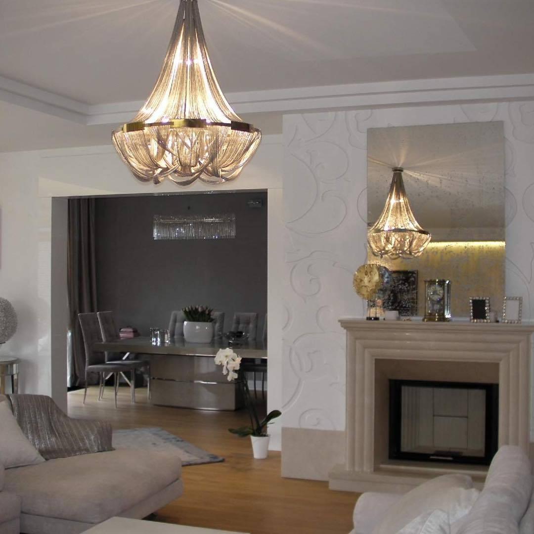 Zylen kroonluchter met aluminium ketting
