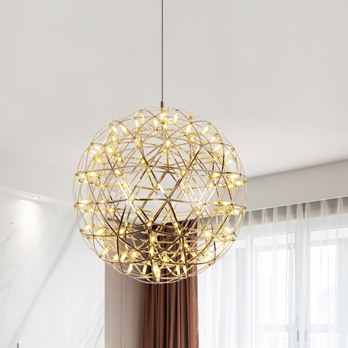 Sylvarin Goud Draad Cluster hanglamp Geometrisch Metaal Woonkamer