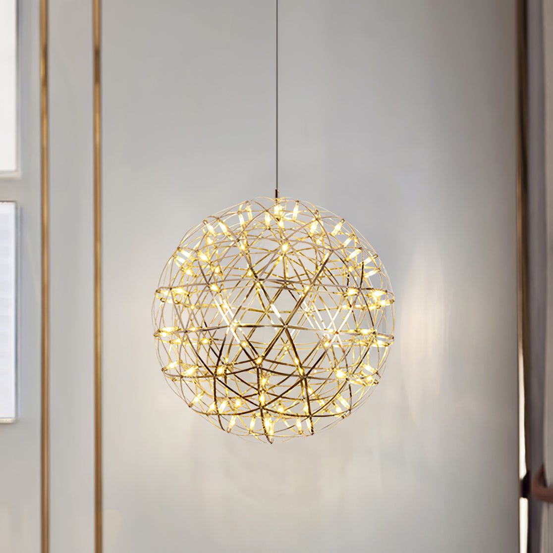 Sylvarin Goud Draad Cluster hanglamp Geometrisch Metaal Woonkamer