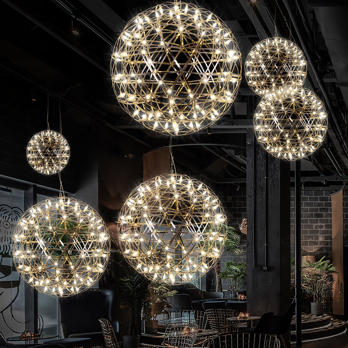 Delcourt Silver Spark Ball hanglamp