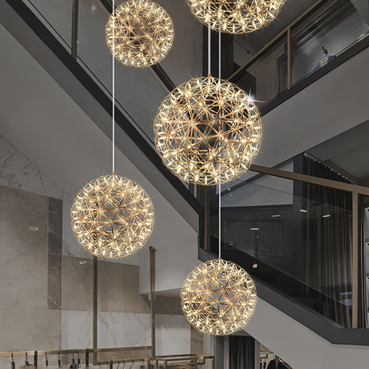 Delcourt Silver Spark Ball hanglamp