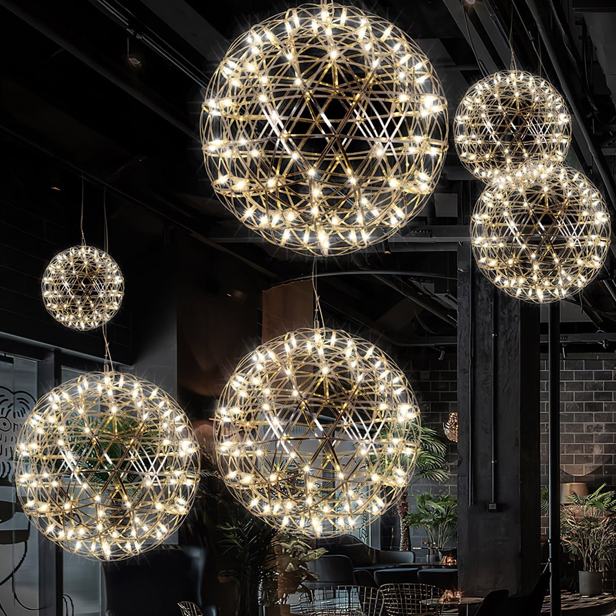 Delcourt Silver Spark Ball hanglamp