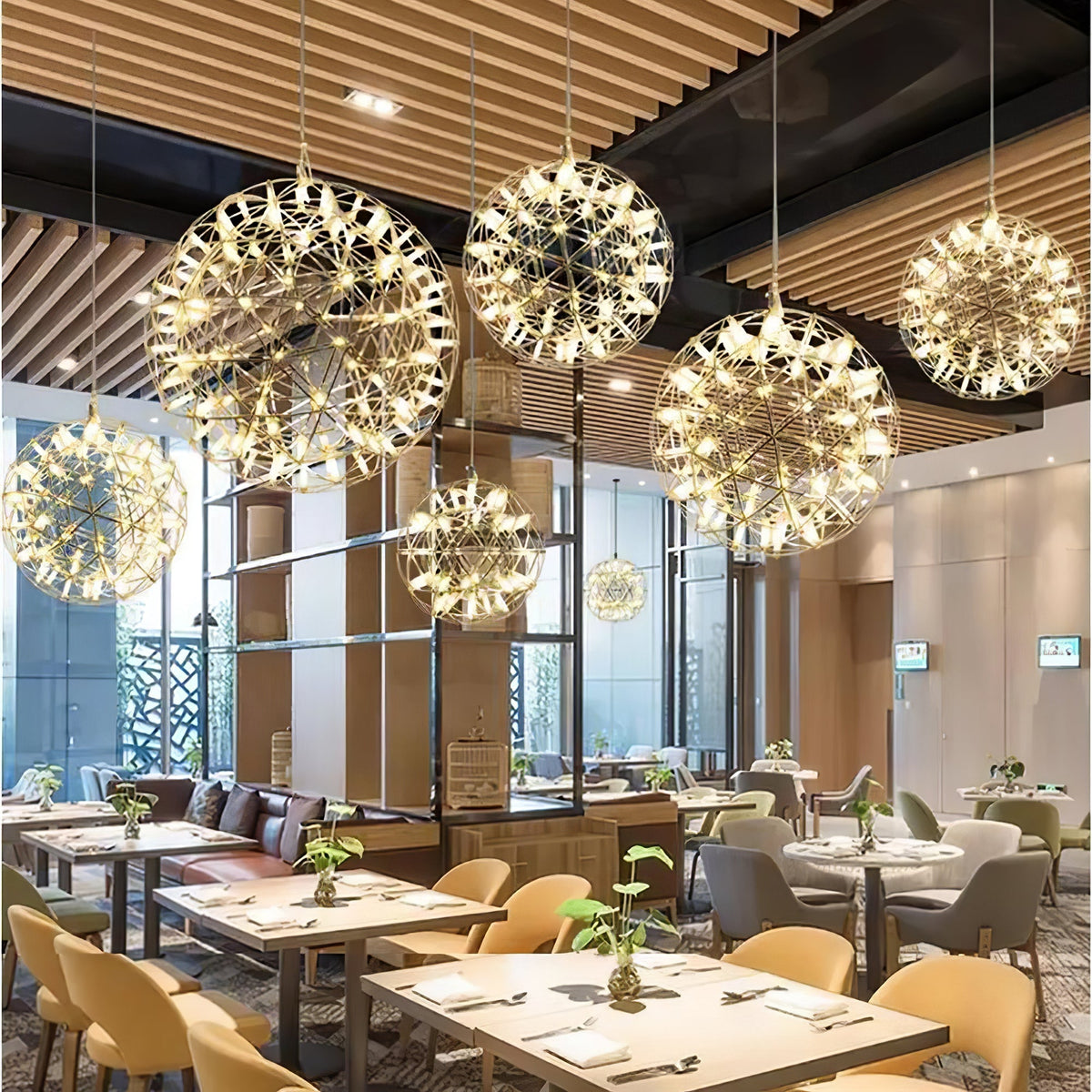 Delcourt Silver Spark Ball hanglamp