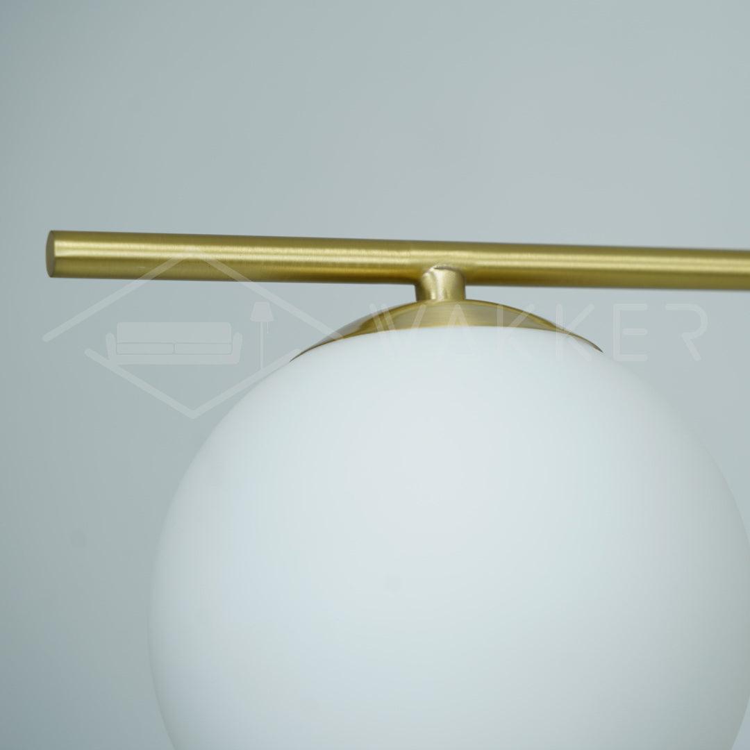 Casoella Kroonluchter met bolvormige kap en steel, moderne goudkleurige afwerking