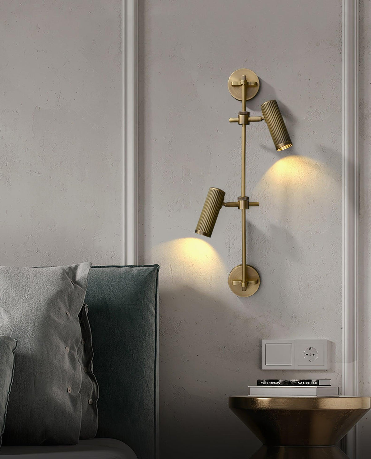 Kirixel wandlamp in messing