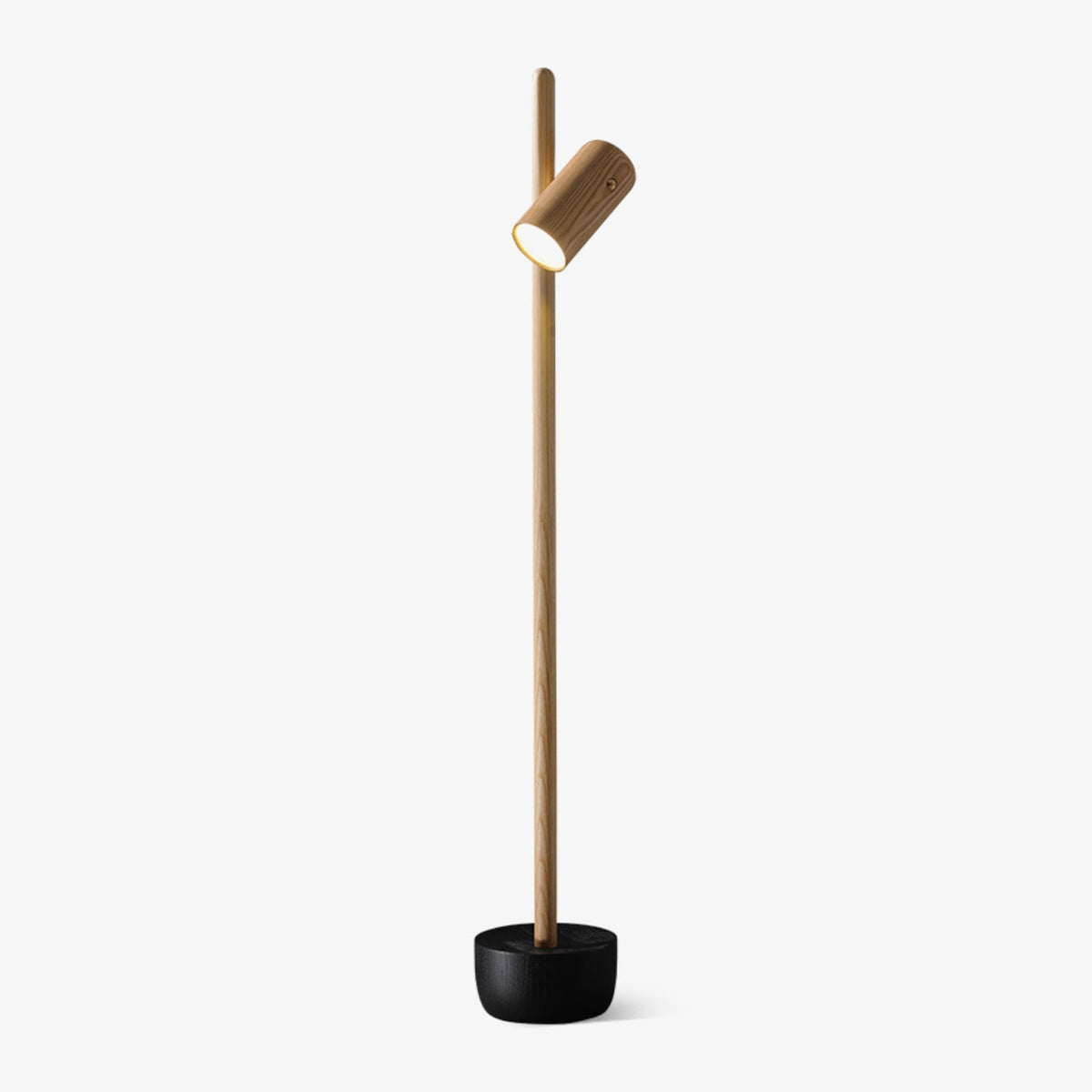 Rinisina vloerlamp met spotverlichting van hout