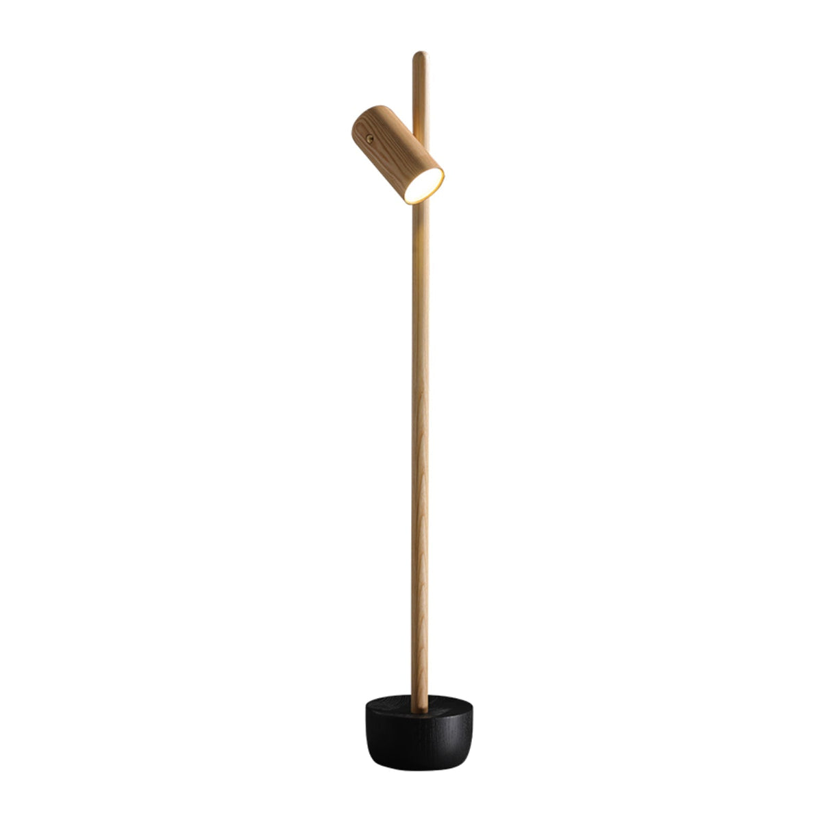 Rinisina vloerlamp met spotverlichting van hout