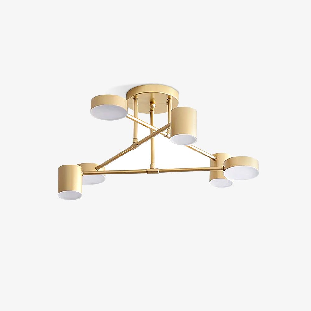Sputnik plafondlamp goudkleurige afwerking