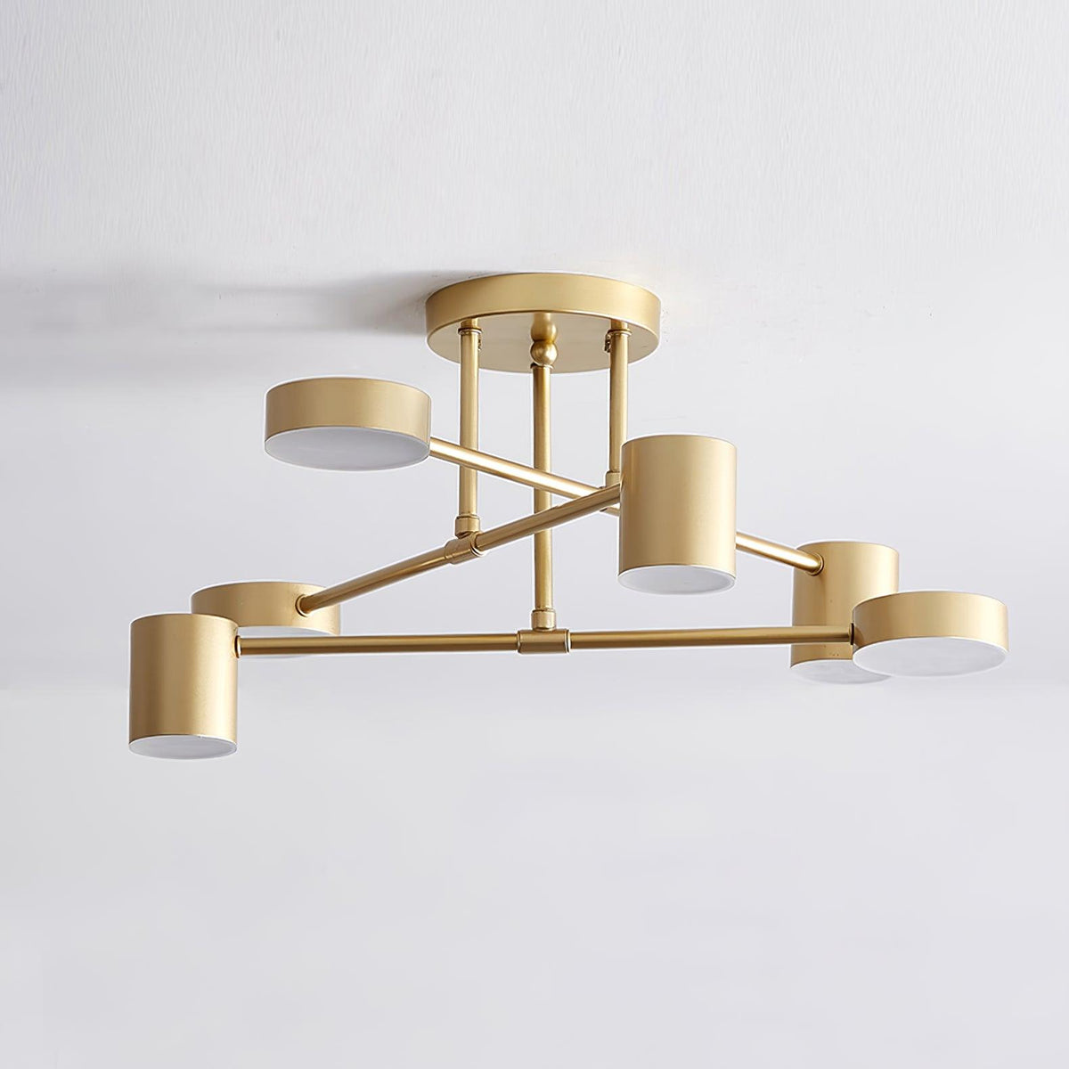 Sputnik plafondlamp goudkleurige afwerking