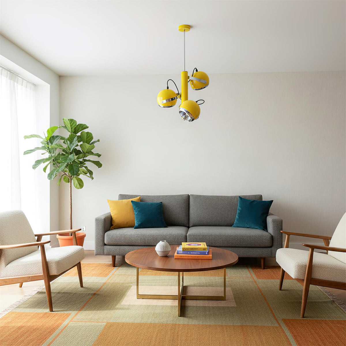 Sorenelle hanglamp Rood Metaal