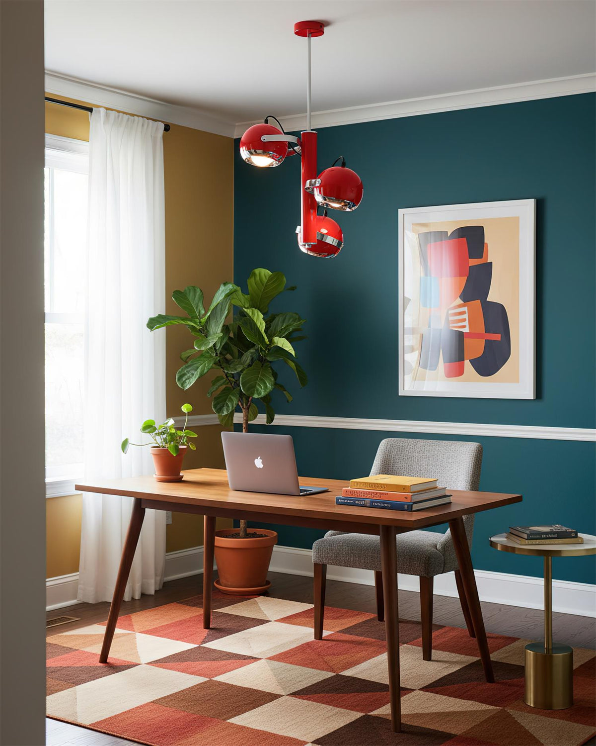 Sorenelle hanglamp Rood Metaal