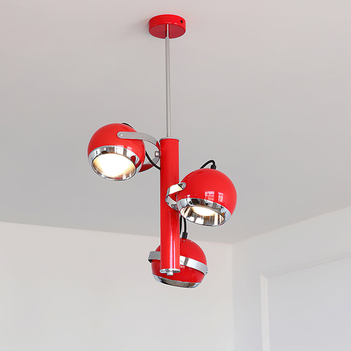 Sorenelle hanglamp Rood Metaal