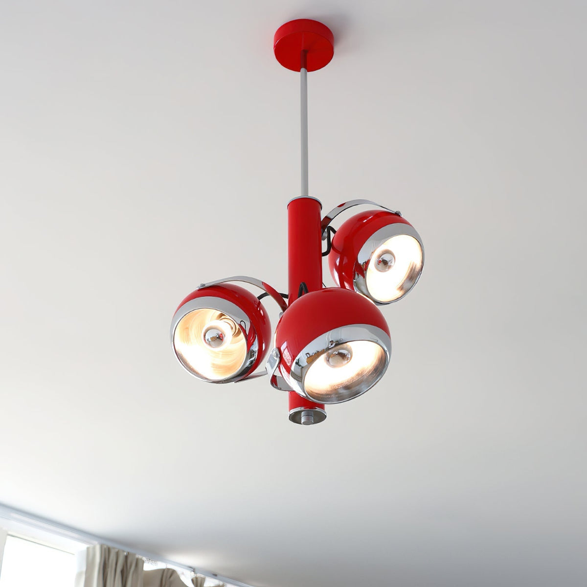 Sorenelle hanglamp Rood Metaal