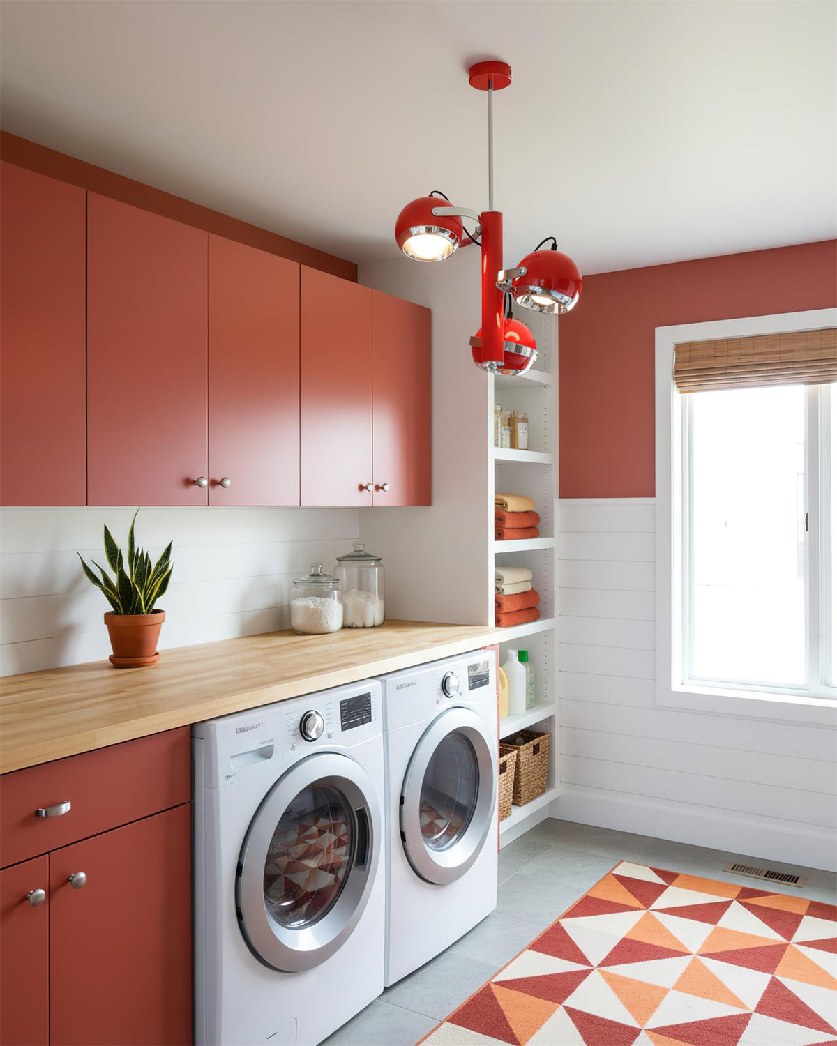 Sorenelle hanglamp Rood Metaal