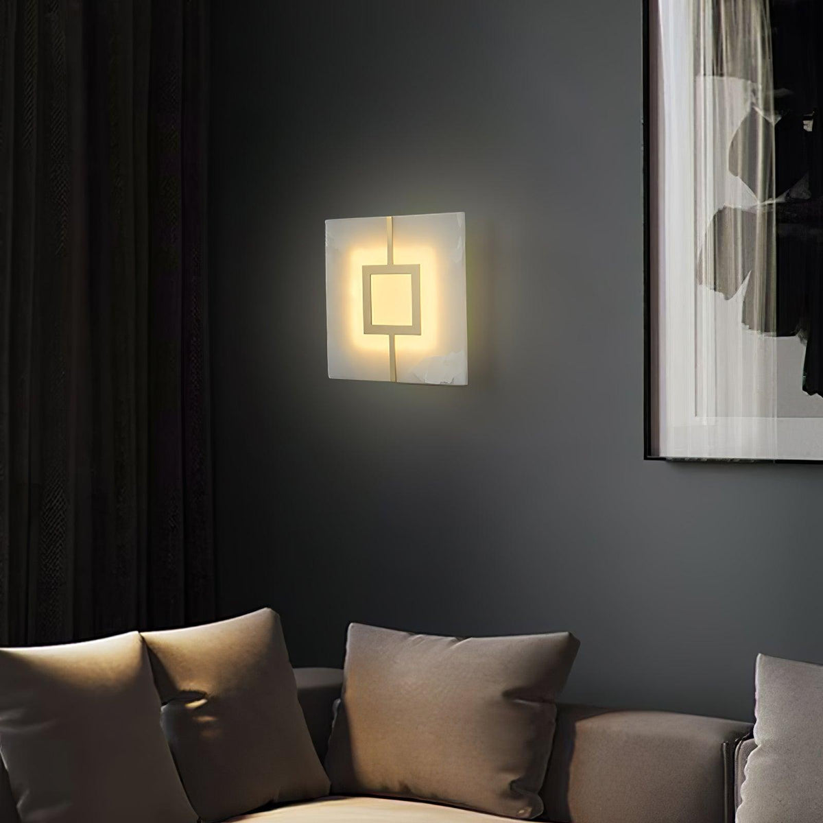 Alvelor geometrische wandlamp met albasten kap