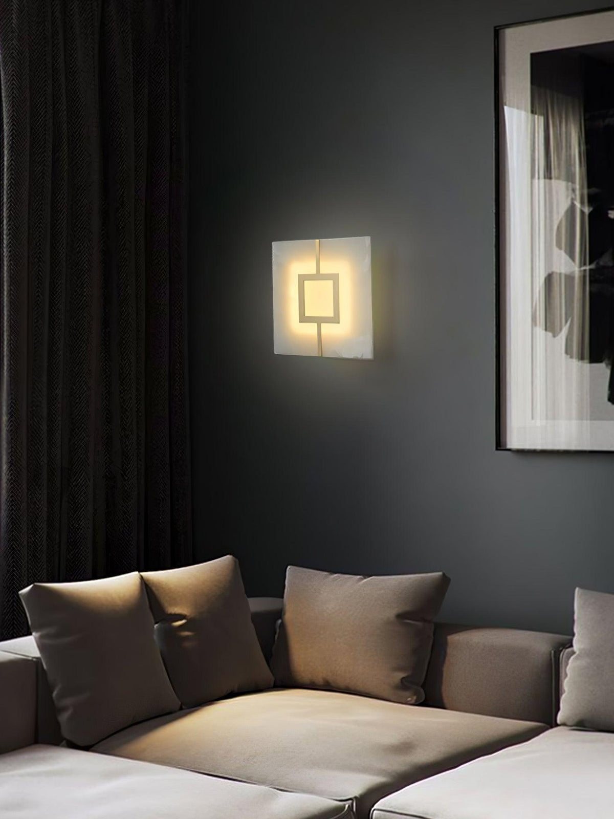 Alvelor geometrische wandlamp met albasten kap