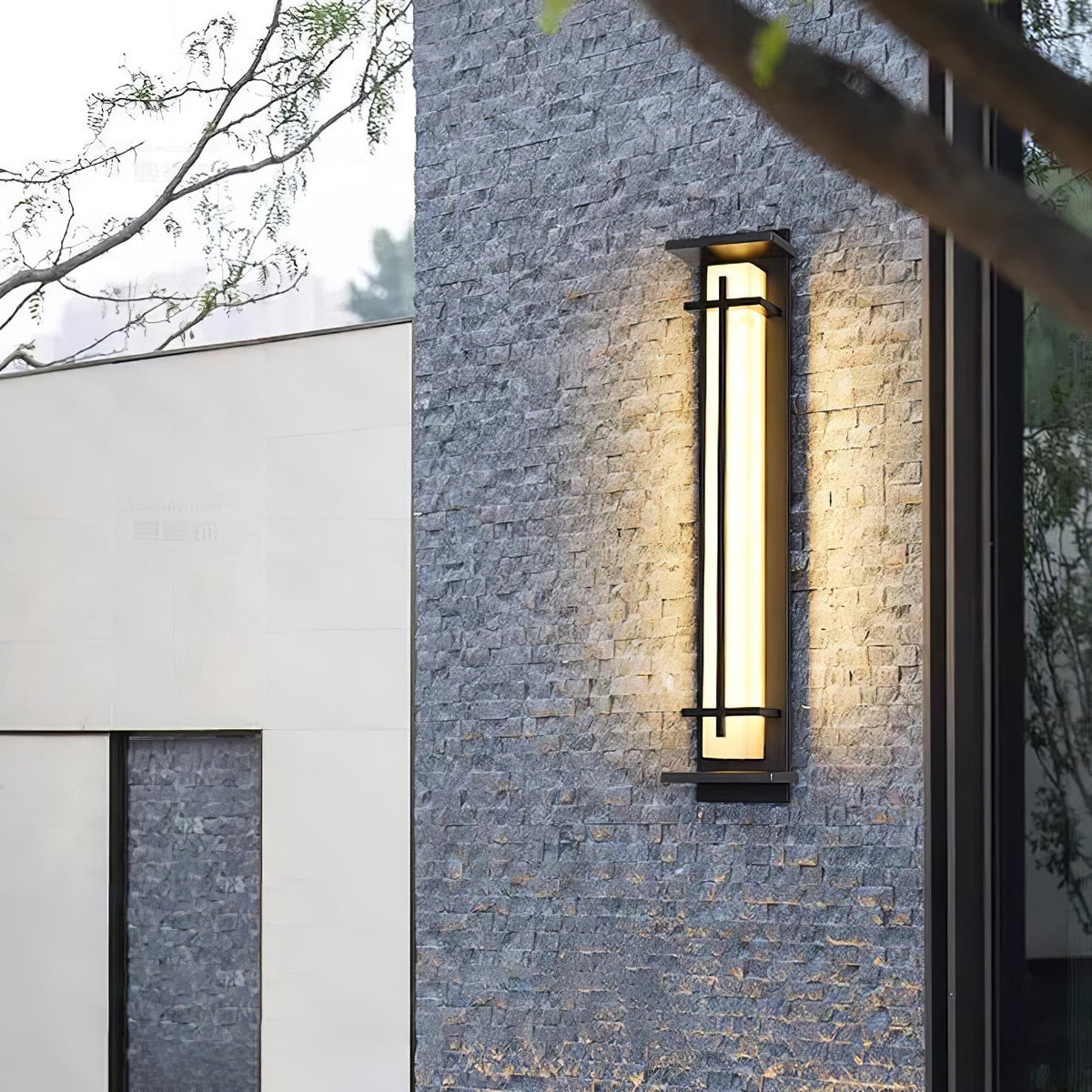 Avenirette vierkante waterdichte buitenwandlamp met imitatie van albast