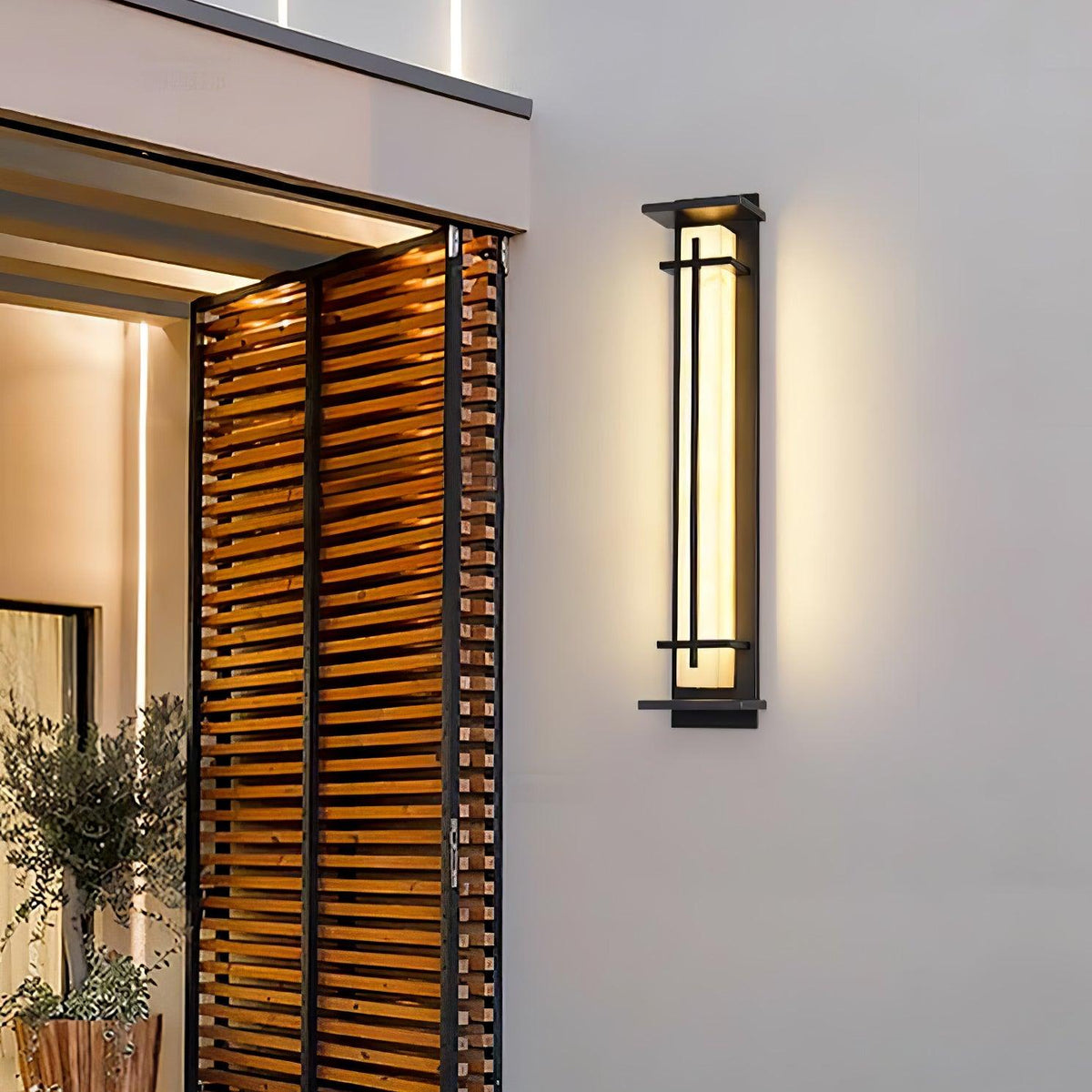 Marcell albast vierkante wandlamp