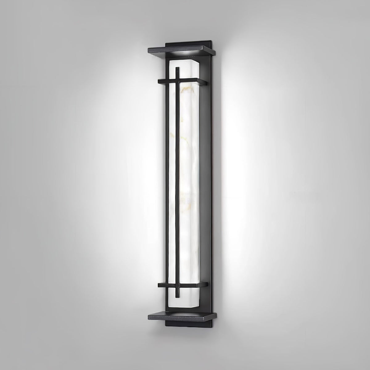 Avenirette vierkante waterdichte buitenwandlamp met imitatie van albast