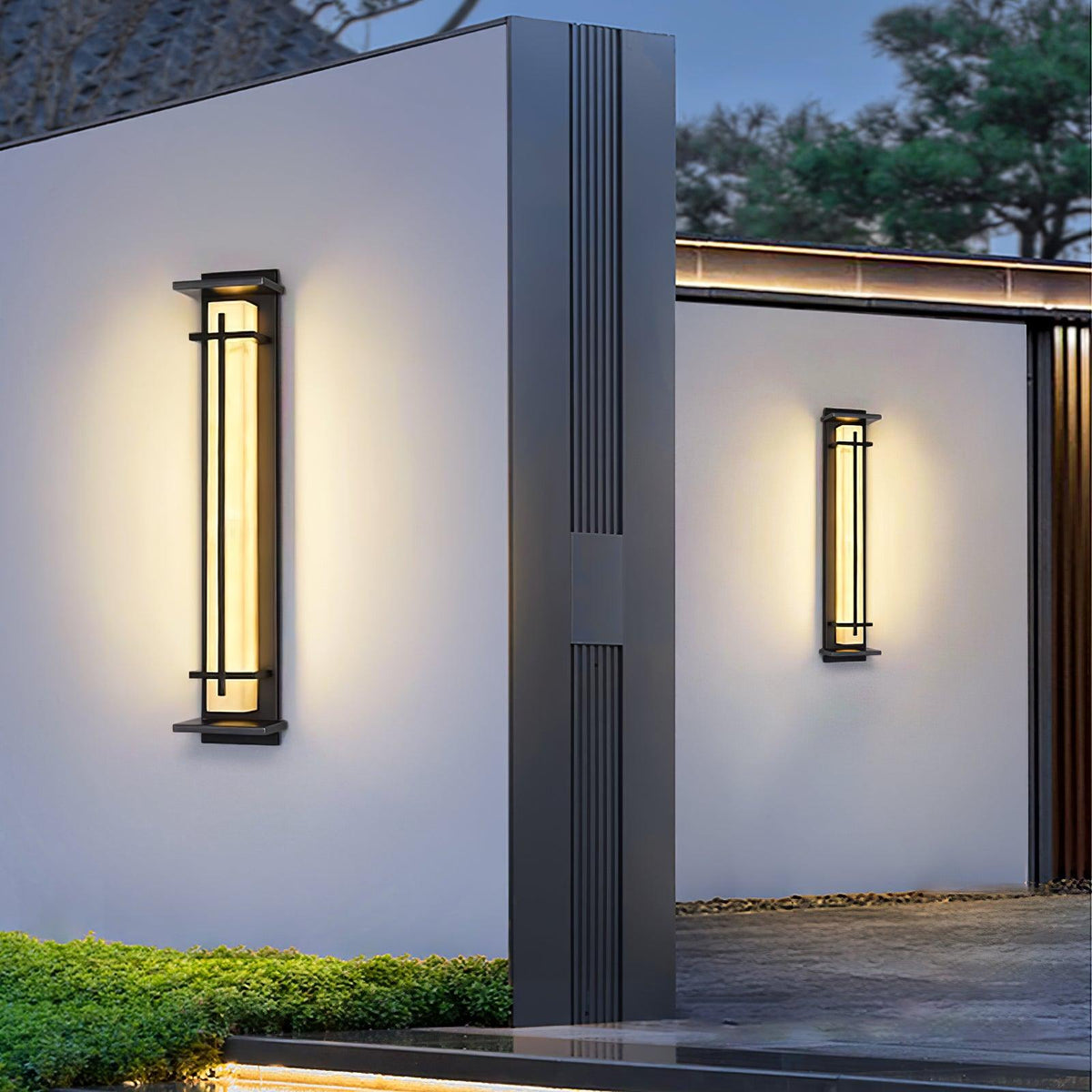 Avenirette vierkante waterdichte buitenwandlamp met imitatie van albast