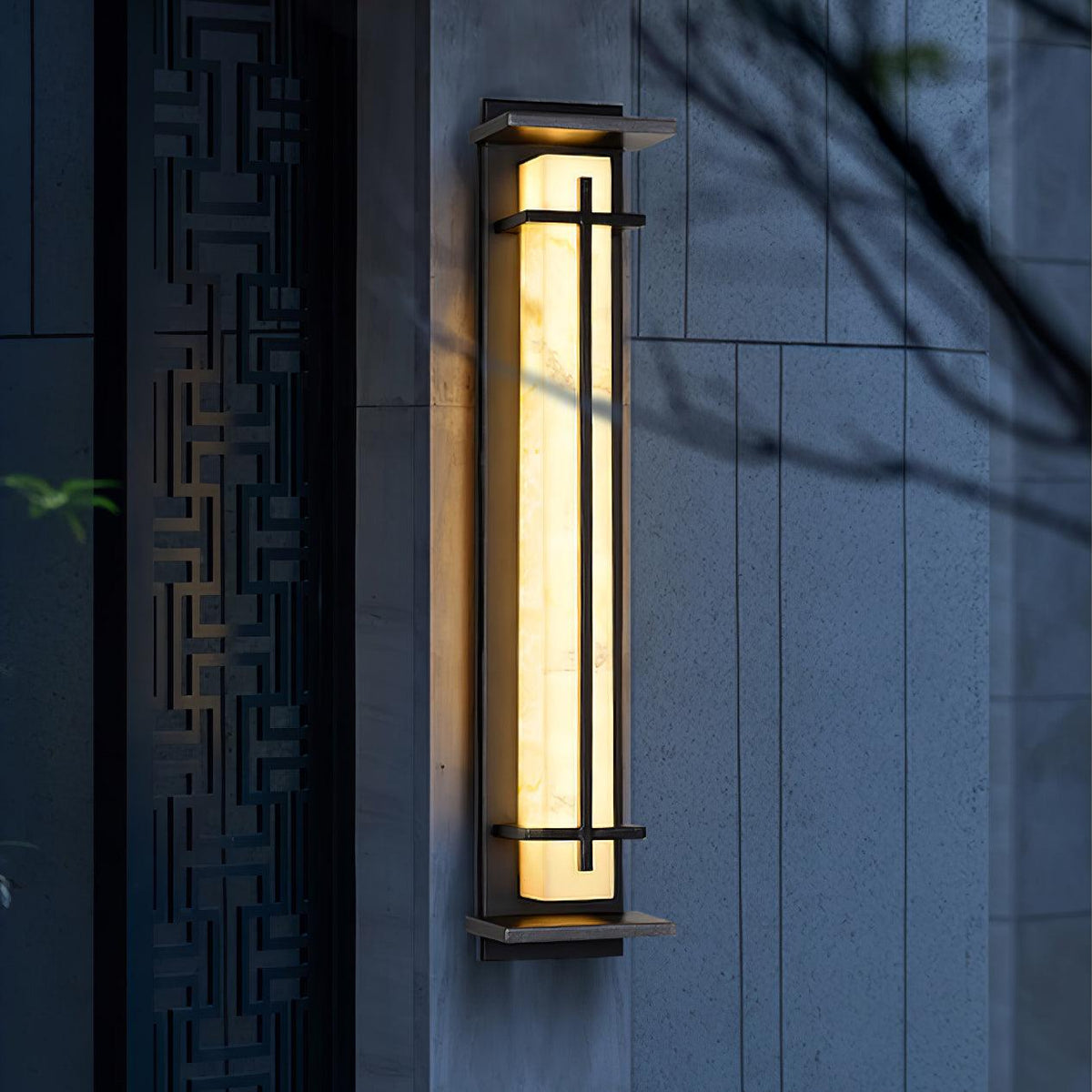 Marcell albast vierkante wandlamp