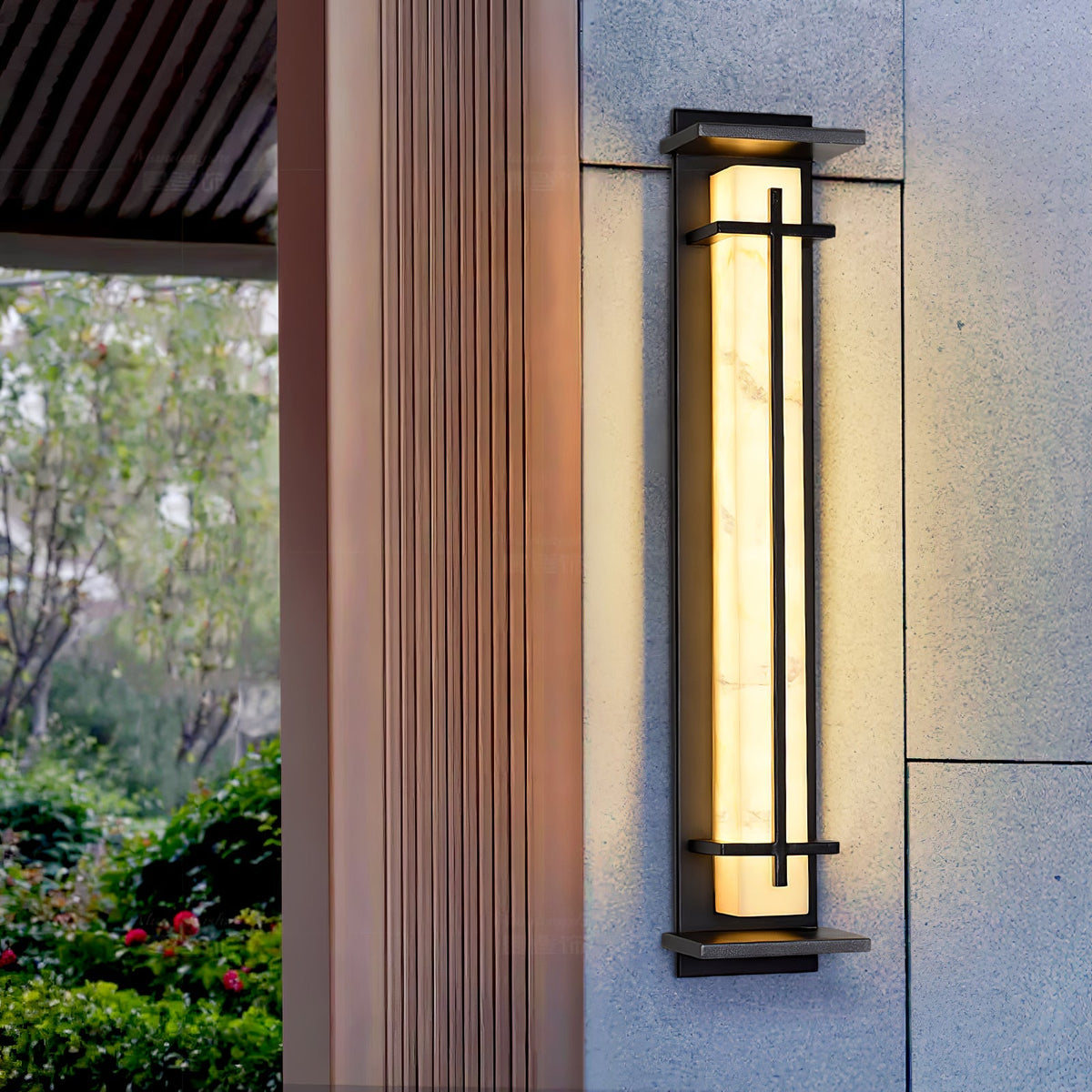 Marcell albast vierkante wandlamp