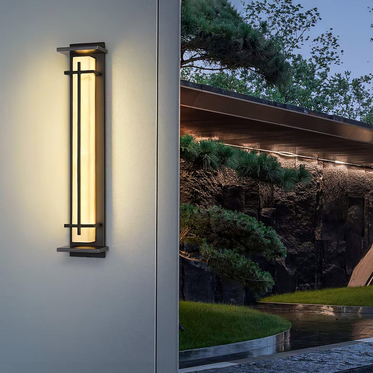 Marcell albast vierkante wandlamp