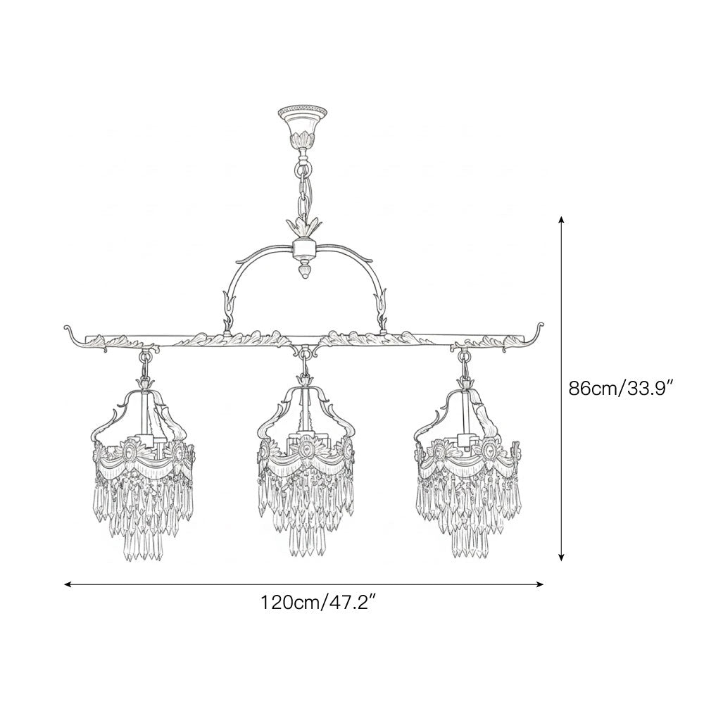 Seraphelion Stained kristal Linear hanglamp