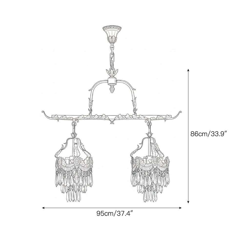 Seraphelion Stained kristal Linear hanglamp