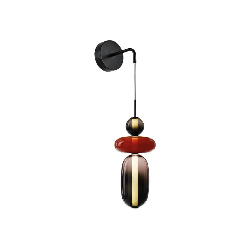 Ralvyn wandlamp met glazen kap