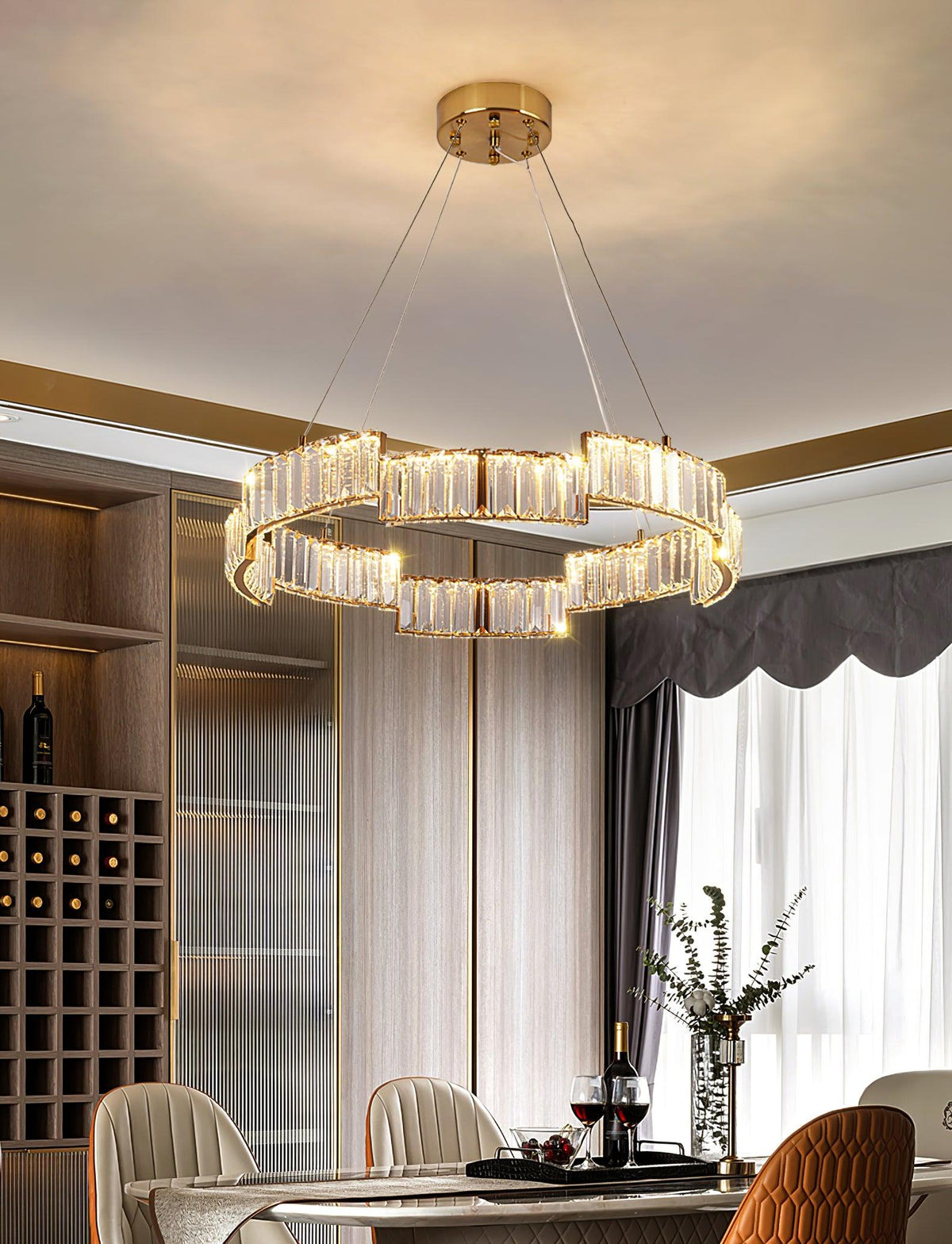 Luxinian Kroonluchter Kristal met Vergulde Lijst goudkleurig