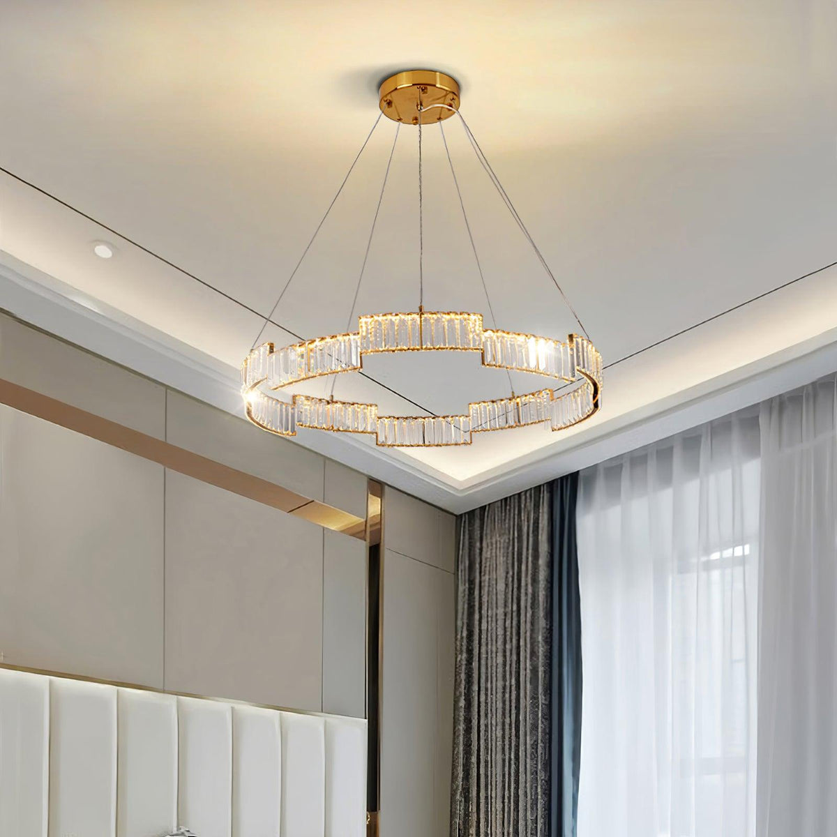 Luxinian Kroonluchter Kristal met Vergulde Lijst goudkleurig