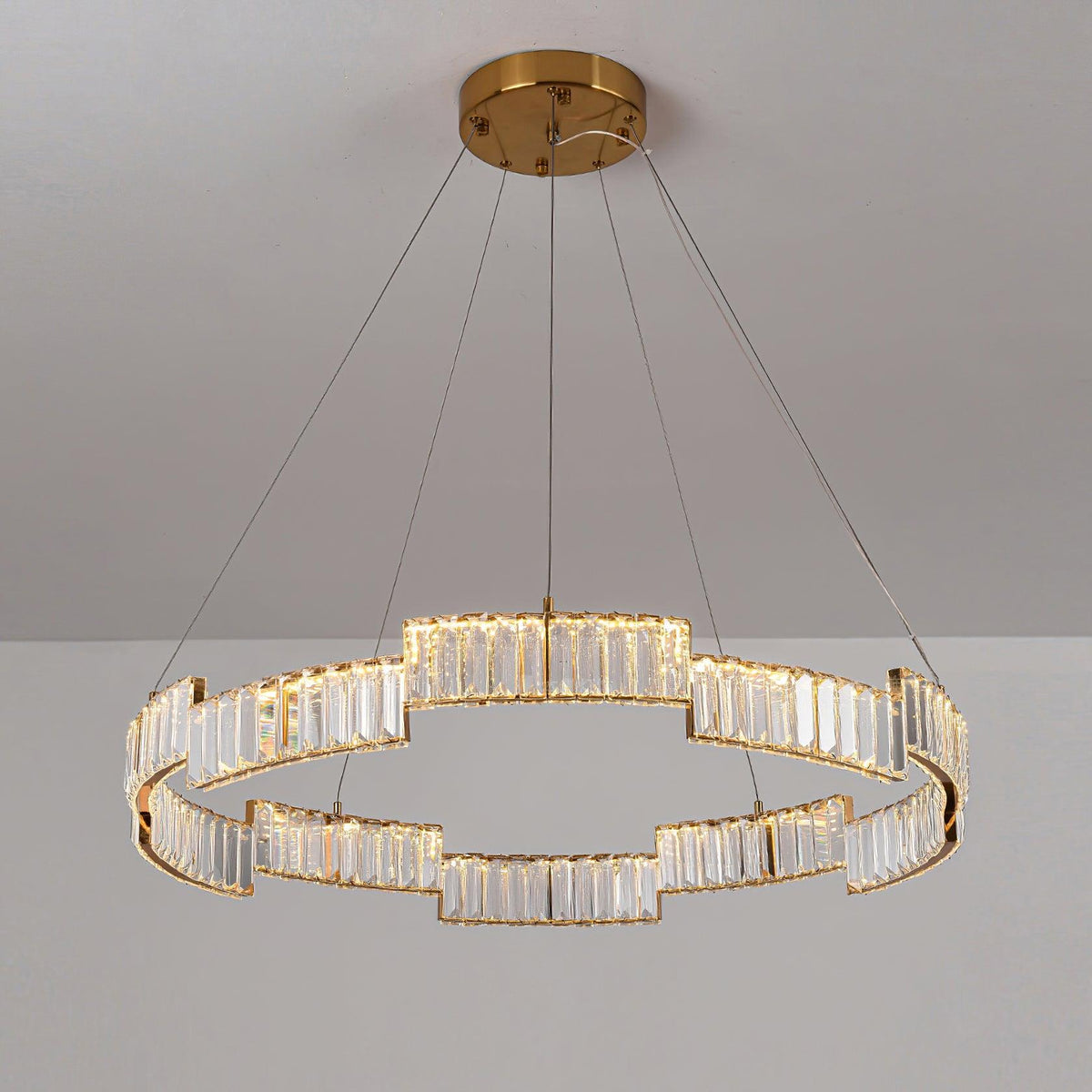 Luxinian Kroonluchter Kristal met Vergulde Lijst goudkleurig
